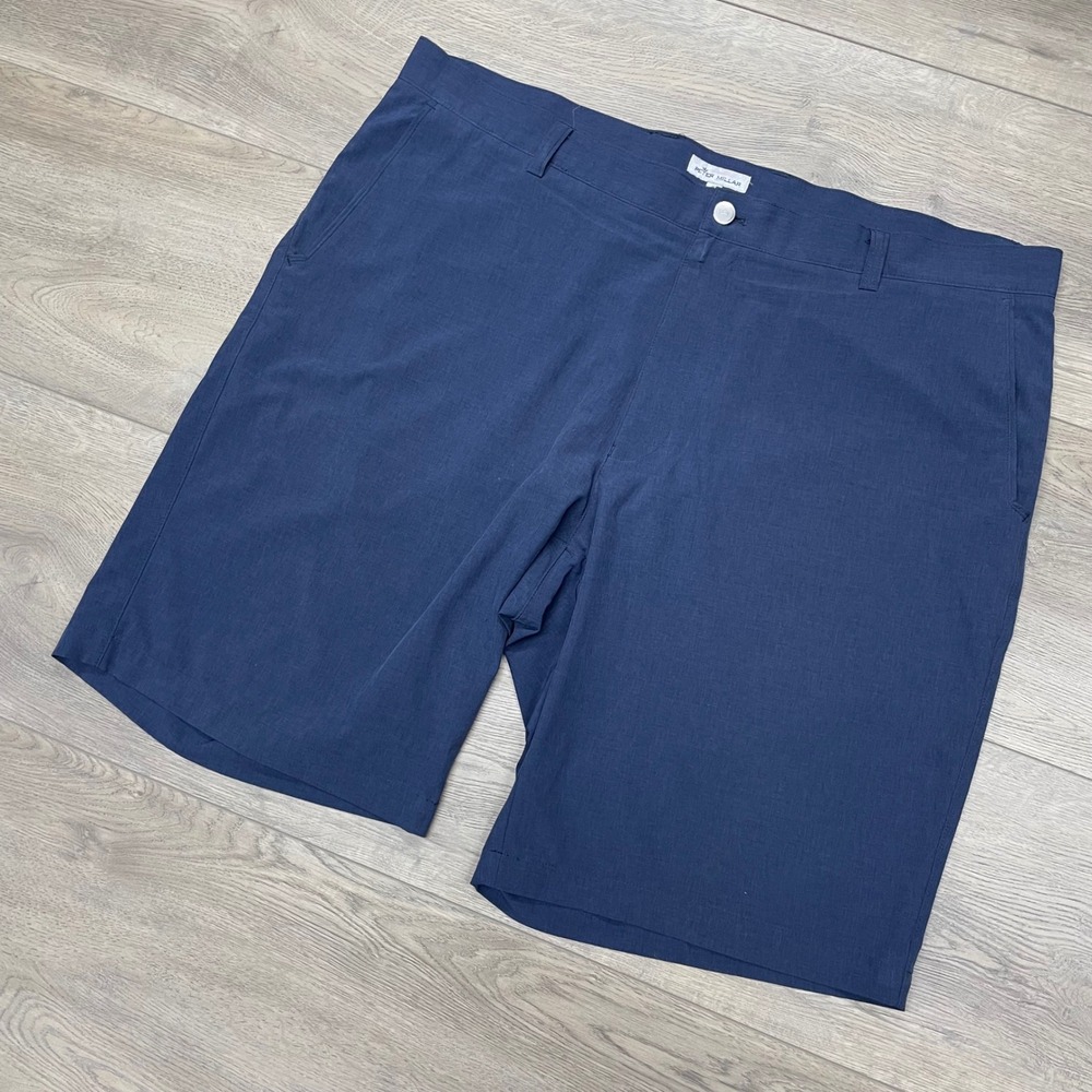 Peter Millar Shackleford Performance Golf Shorts Mens 40 Navy Blue ME0EP01